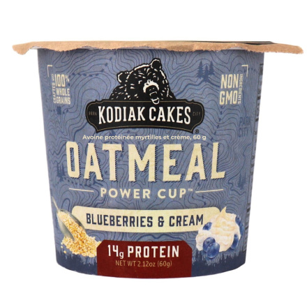 Front of Kodiak Protein Oatmeal Power Cups Blueberries and Cream