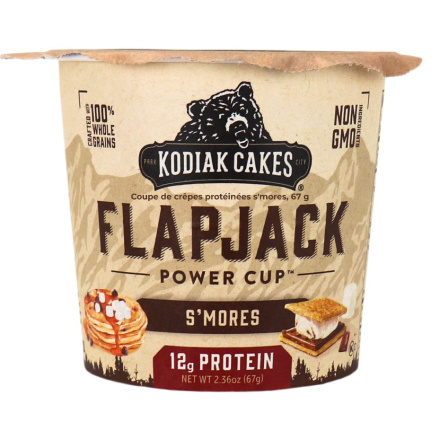 Front of Kodiak Protein Flapjack Power Cup S'mores