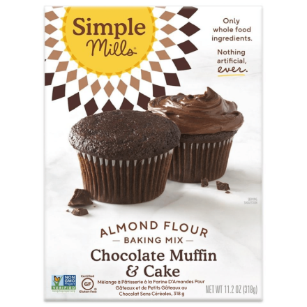Front of Simple Mills Grain-Free Almond Flour Baking Mix Chocolate Cake, 318g