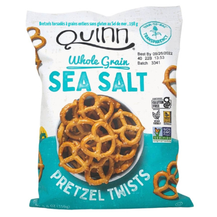 Front of Quinn Pretzel Twists Sea Salt