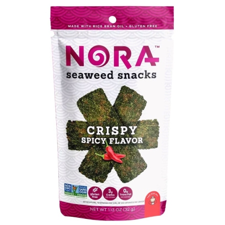 Front of NORA Crispy Seaweed Snack Spicy