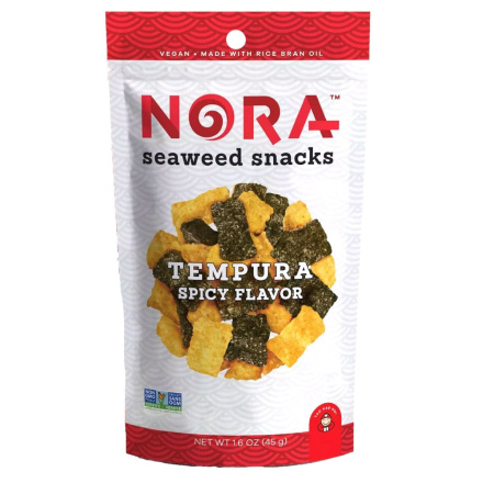 Front of NORA Tempura Seaweed Snack Spicy