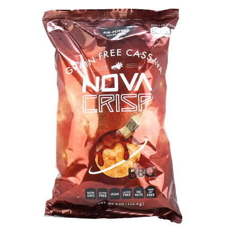 Nova Crisp Grain-Free Cassava Chips BBQ, 113.4g