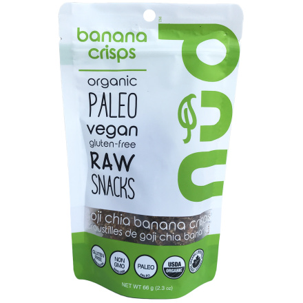 Nud Goji Chia Organic Banana Crisps, 66g