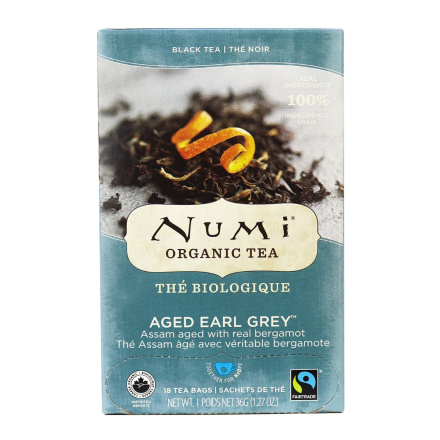 Numi Organic Aged Earl Grey Black Tea, 18 Bags