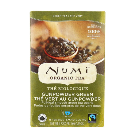 Numi Organic Gunpowder Green Tea, 18 Bags