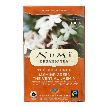 Numi Organic Jasmine Green Tea, 18 Bags