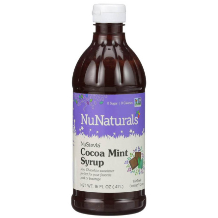 NuNaturals NuStevia Cocoa Mint Syrup, 470ml