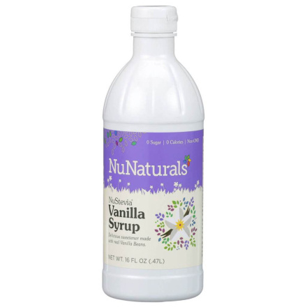 NuNaturals NuStevia Vanilla Syrup, 470ml
