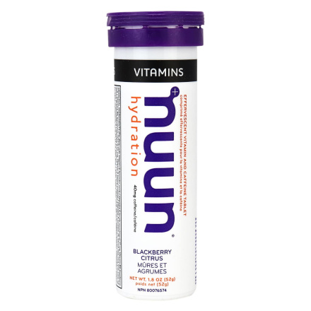 Nuun Vitamins Electrolyte Supplement With Caffeine Blackberry Citrus, 10 Tablets