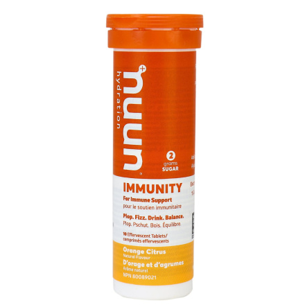Nuun Immunity Electrolyte Supplement Orange Citrus, 10 Tablets