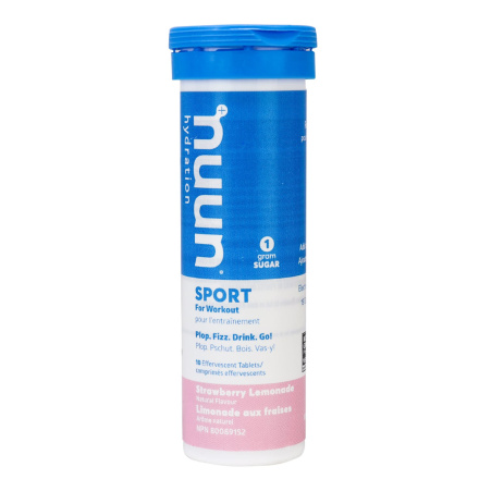 Nuun Sport Electrolyte Supplement Strawberry Lemonade, 10 Tablets