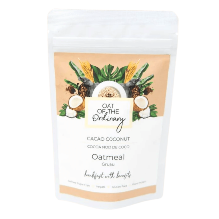 Front of Oat of the Ordinary Gluten-Free Cacao Coconut Oatmeal, 62g