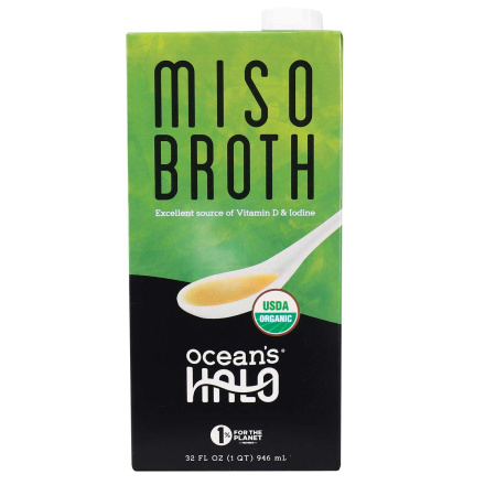 Front of Ocean’s Halo Vegan Miso Broth, 946mL