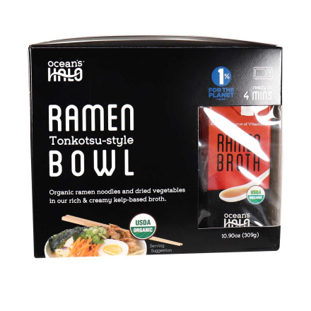 Front of Ocean’s Halo Vegan Ramen Tonkotsu-Style Bowl, 309g