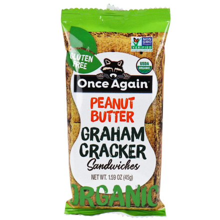 Front of Once Again Gluten-Free Peanut Butter Graham Cracker Sandwiches