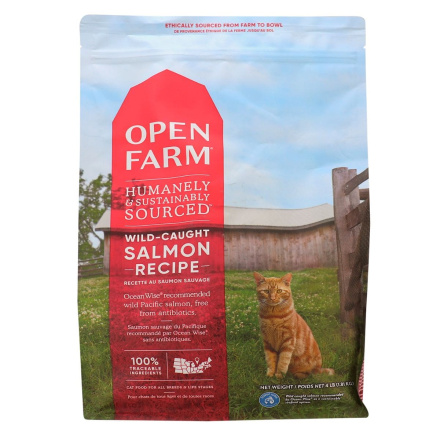 Front of Open Farm Dry Cat Food Salmon