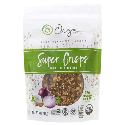 Orga Foods Gluten-Free Super Crisps Garlic & Onion, 113g Front