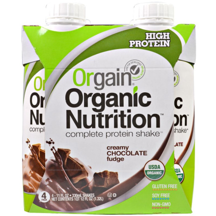 Orgain Organic Nutritional Shake Creamy Chocolate Fudge, 4 pack