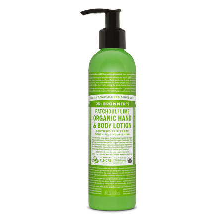 Dr. Bronner's Patchouli Lime Organic Hand & Body Lotion, 8oz