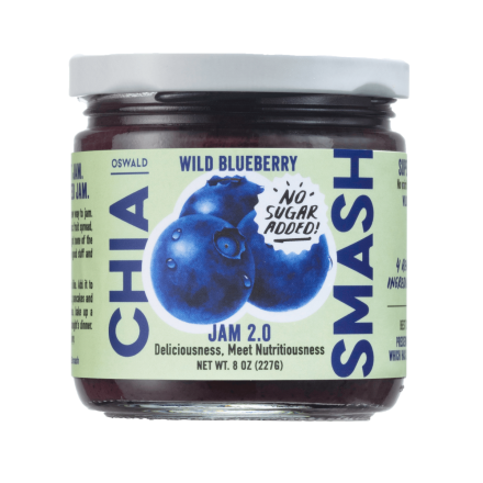 Front of Oswald Co Blueberry Chia Smash, 198g