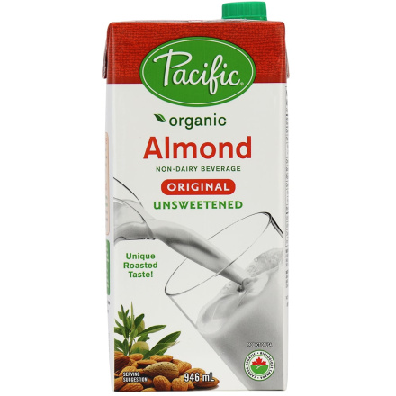 Pacific Foods Organic Unsweetened Almond Beverage Original, 946ml