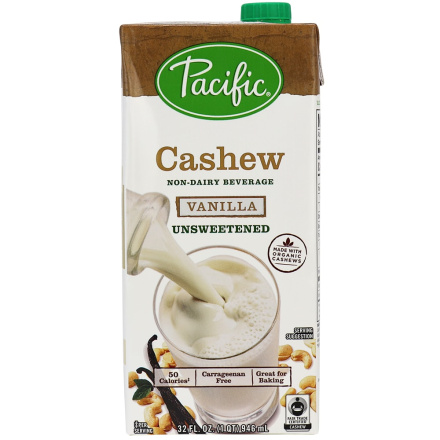 Pacific Foods Vanilla Unsweetened Cashew Non-Dairy Beverage, 946ml