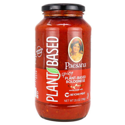 Front of Paesana Spicy Plant-Based Bolognese Sauce, 708g
