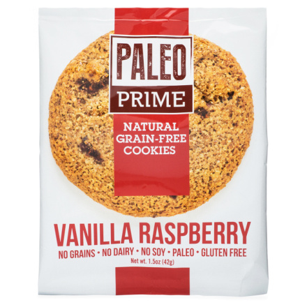 Paleo Prime Vanilla Raspberry Cookie Grain Free, 42g