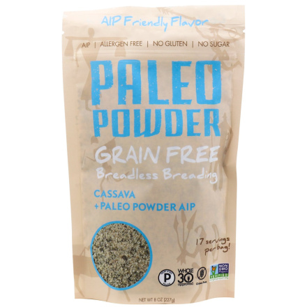 Front of Paleo Powder Grain Free Breadless Breading Cassava + Paleo Powder AIP, 227g