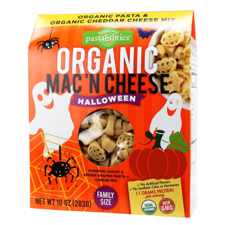 Front of Pastabilities Organic Mac 'N Cheese Halloween Family Size, 283g