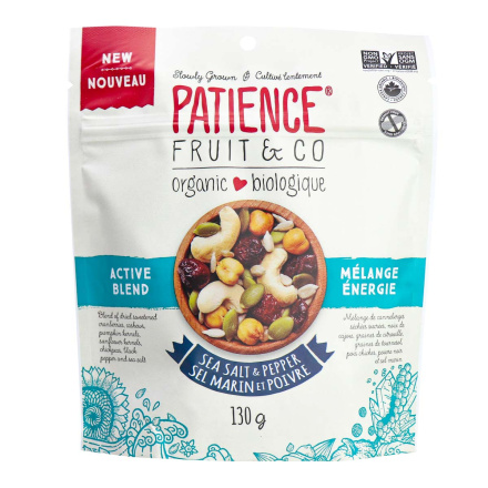 Front of Patience Fruit & Co Organic Sea Salt & Pepper Active Blend,130g