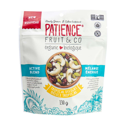 Front of Patience Fruit & Co Organic Tropical Delight Active Blend,130g
