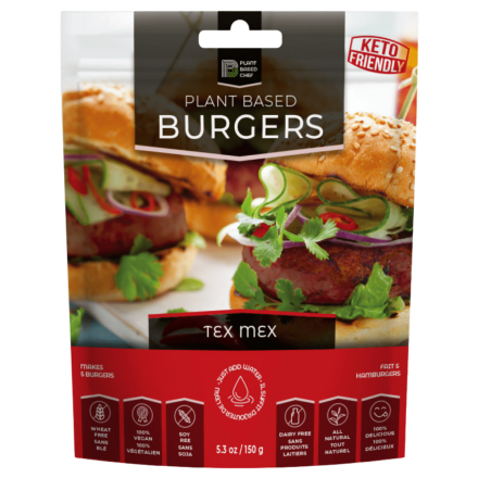 Front of Plant Based Chef Plant Based Burgers Tex Mex Style, 150g