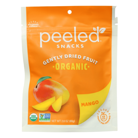 Peeled Snacks Organic Gently Dried Mango, 80g