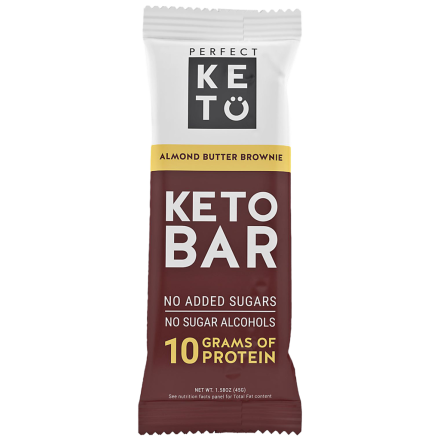 Perfect Keto Bar Almond Butter Brownie, 1 Bar