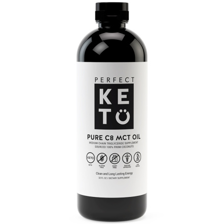 Perfect Keto 100% Pure C8 MCT Oil, 946ml