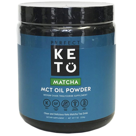 Perfect Keto Matcha Latte With MCT Oil Powder, 220g