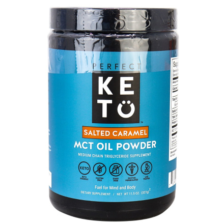 Perfect Keto MCT Oil Powder - Salted Caramel, 327g