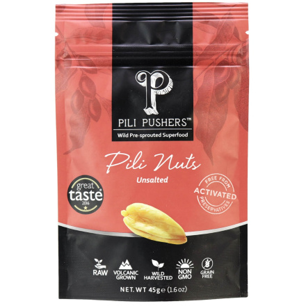 Pili Pushers Unsalted Pili Nuts, 45g