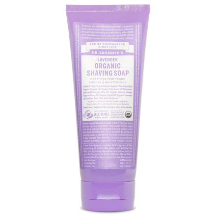 Dr. Bronner's Lavender Organic Shaving Soap Gel, 207ml