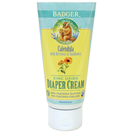 Badger Zinc Oxide Diaper Cream, 87ml