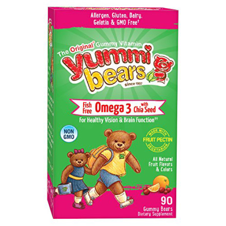 Hero Nutritionals Yummi Bears Omega 3 with Chia, 90 gummy bears