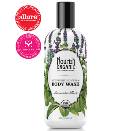 Nourish Organic Moisturizing Cream Organic Body Wash - Lavender Mint, 10oz