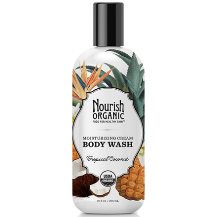 Nourish Organic Moisturizing Cream Organic Body Wash - Tropical Coconut, 10oz