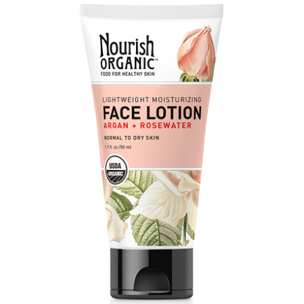 Nourish Organic Lightweight Moisturizing Organic Face Lotion, 50ml