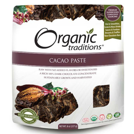 Organic Traditions Cacao Paste, 227g