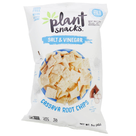 Plant Snacks Salt & Vinegar Cassava Root Chips, 142g