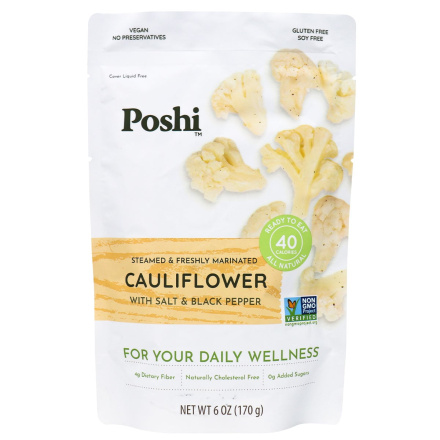 Front of Poshi Steam Marinated Cauliflower Salt & Black Pepper