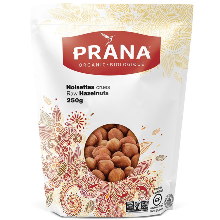 Prana Organic Hazelnuts, 250g
